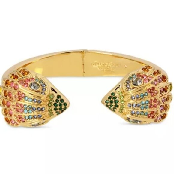 NWT Kurt Geiger Rainbow Crystal Eagle Hinged Bangle Bracelet w bag - Picture 1 of 3